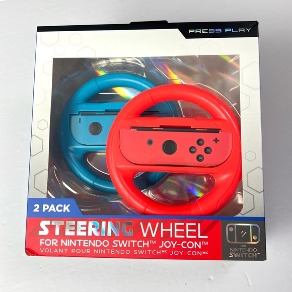 Racing Steering Wheel- Nintendo Switch Joy-Con Controller Grips 2 Pack PressPlay - Picture 4 of 7